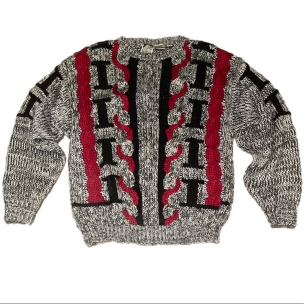 Vintage K. Cosa by Gabrielle 3DKnit Sweater Plush Cosby Biggie